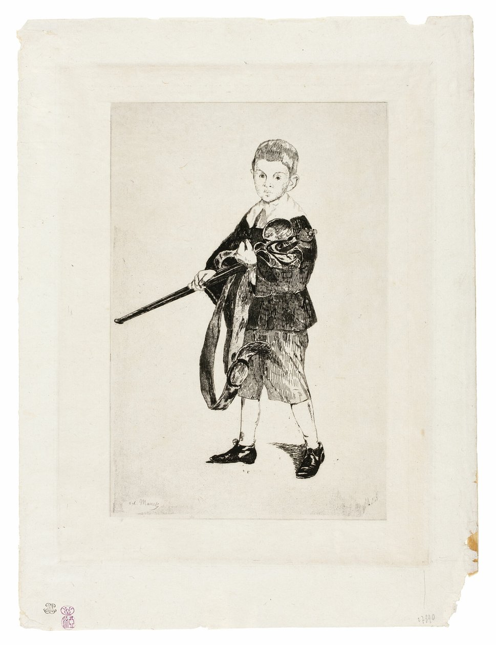 A balra fordult kardos fiú III alkotó: Édouard Manet