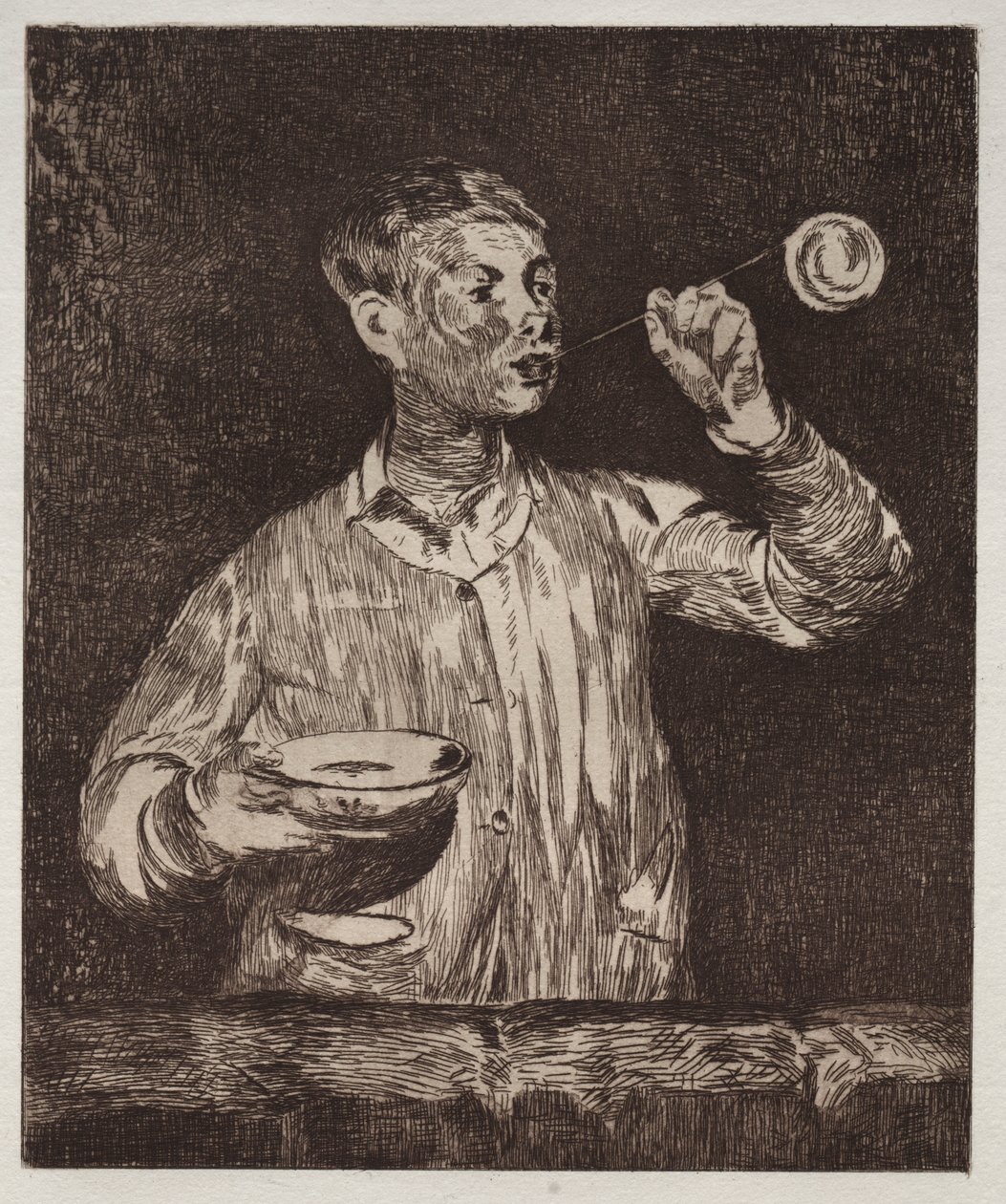 A fiú szappanbuborékokkal alkotó: Édouard Manet