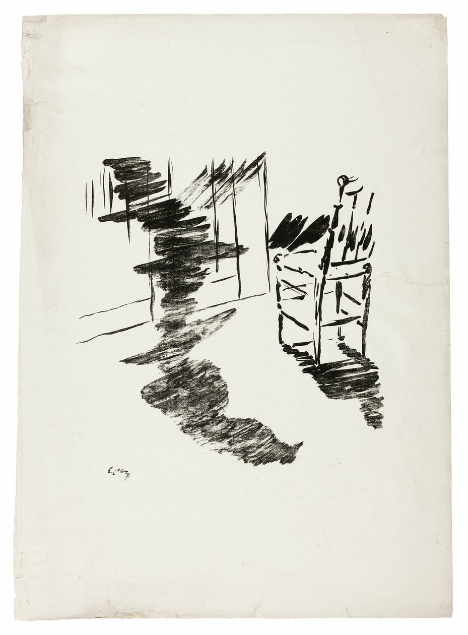 A szék ("Az az árnyék, amely a padlón lebeg..."), A hollóból (Le Corbeau) alkotó: Édouard Manet