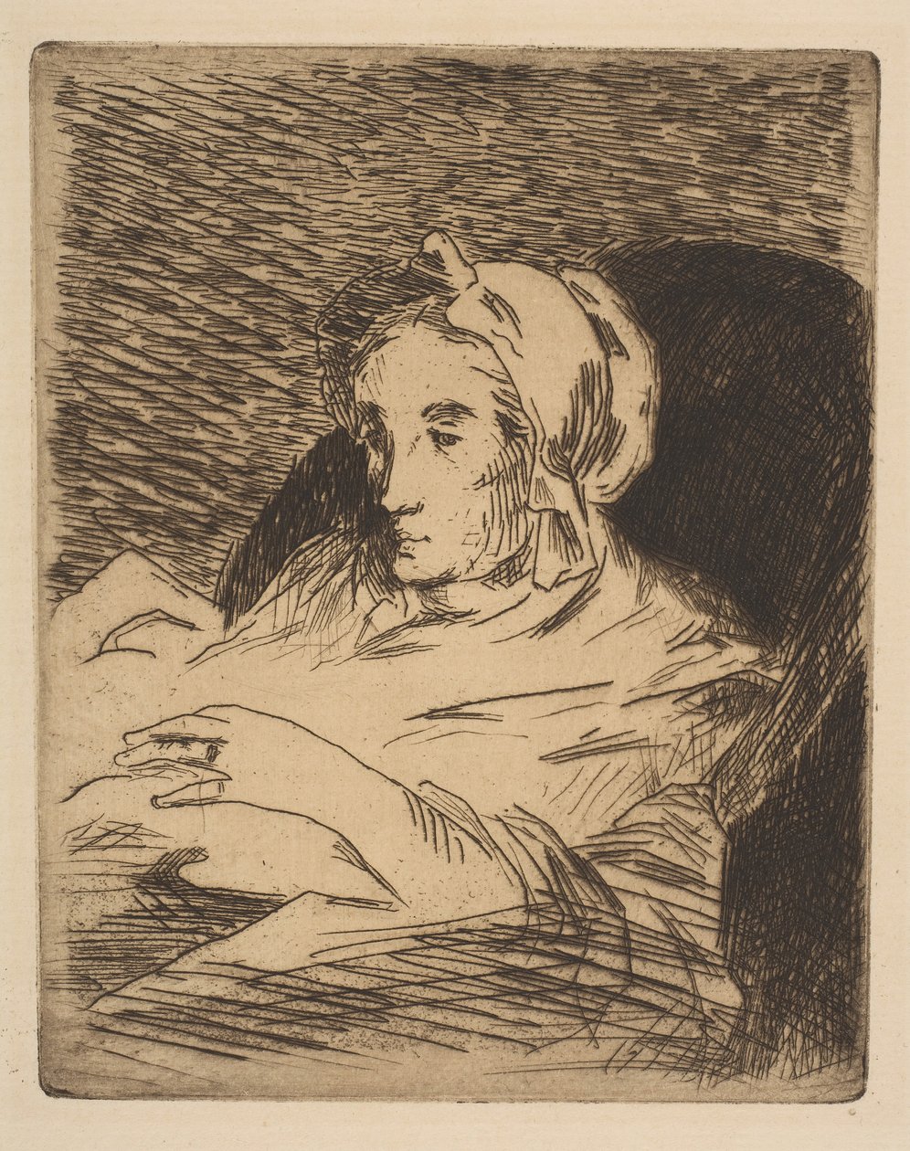 A lábadozó Suzanne Manet, 1879-81. alkotó: Édouard Manet