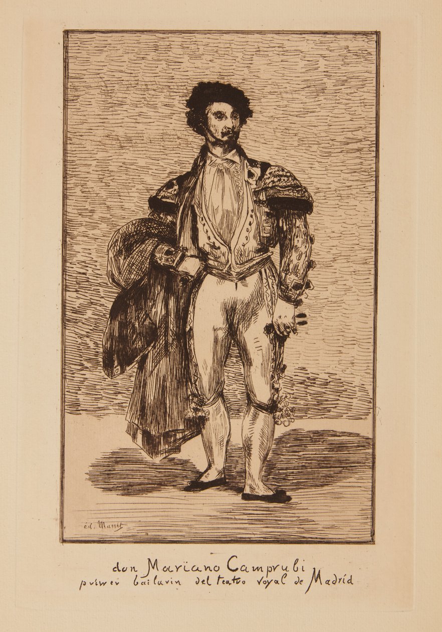 A táncos (Mariano Caprubi) alkotó: Édouard Manet