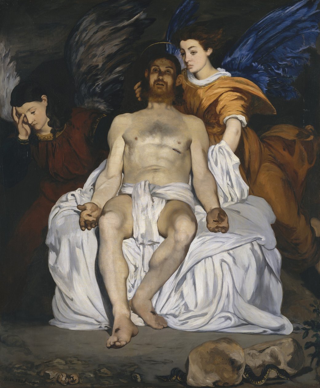 A halott Krisztus angyalokkal alkotó: Édouard Manet