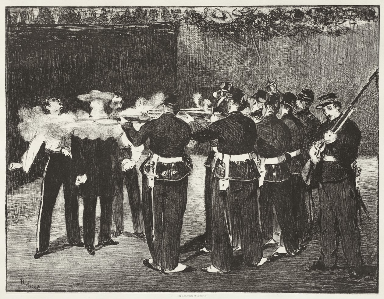 Maximilian császár kivégzése alkotó: Edouard Manet