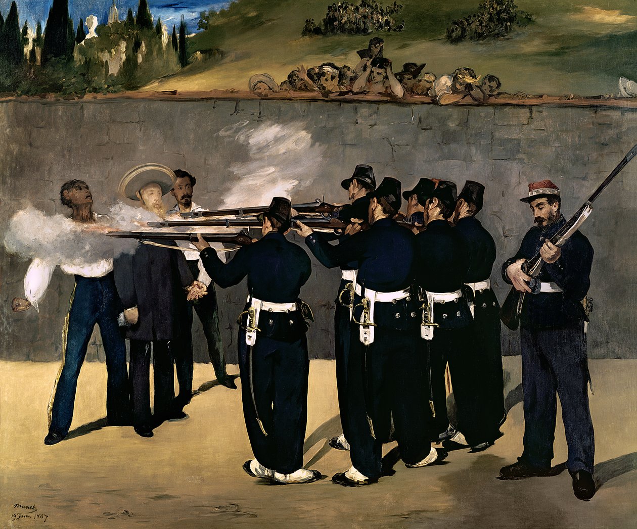 Maximilian császár kivégzése, 1867-8 alkotó: Édouard Manet