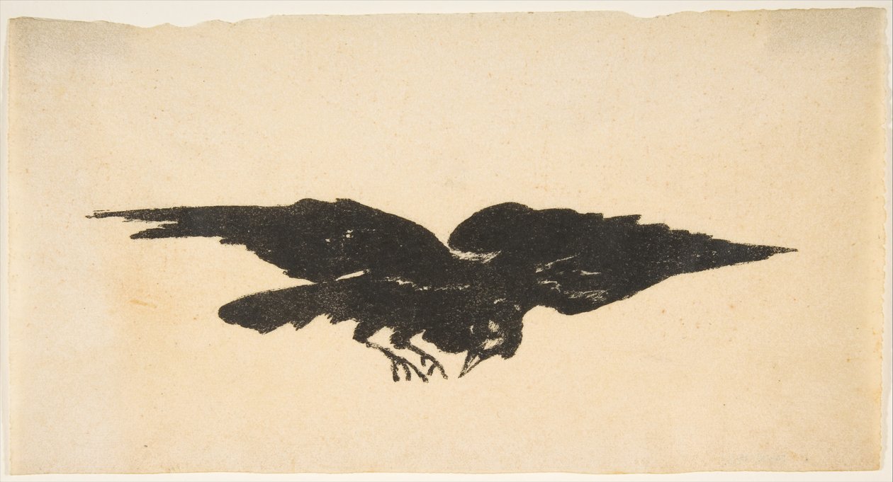 A repülő holló, Ex libris a hollóhoz, Edgar Allan Poe, 1875. alkotó: Édouard Manet