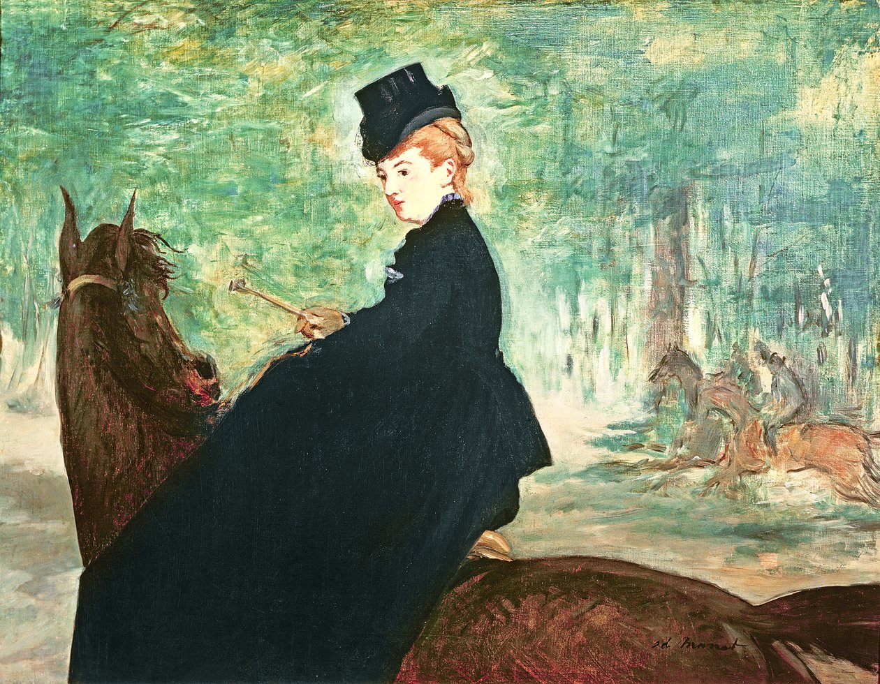 A lovasasszony, 1875 alkotó: Édouard Manet