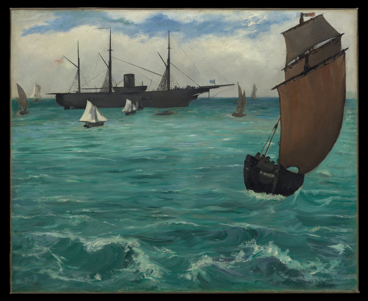 A „Kearsarge” Boulogne-nál alkotó: Édouard Manet