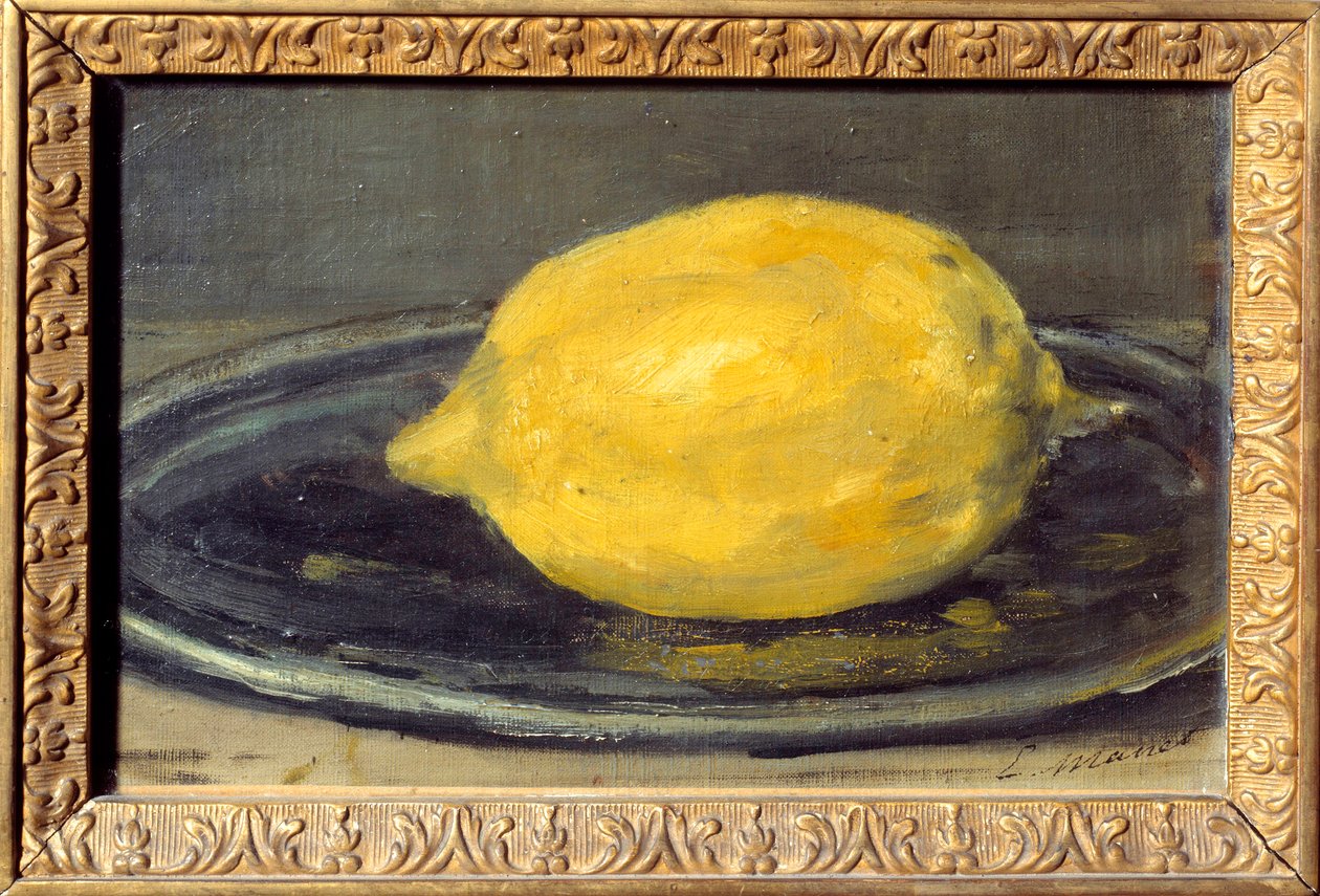 Edouard Manet citromfestménye (1832-1883). 1880. V. 0,14x0,22 m Párizs. Musee d