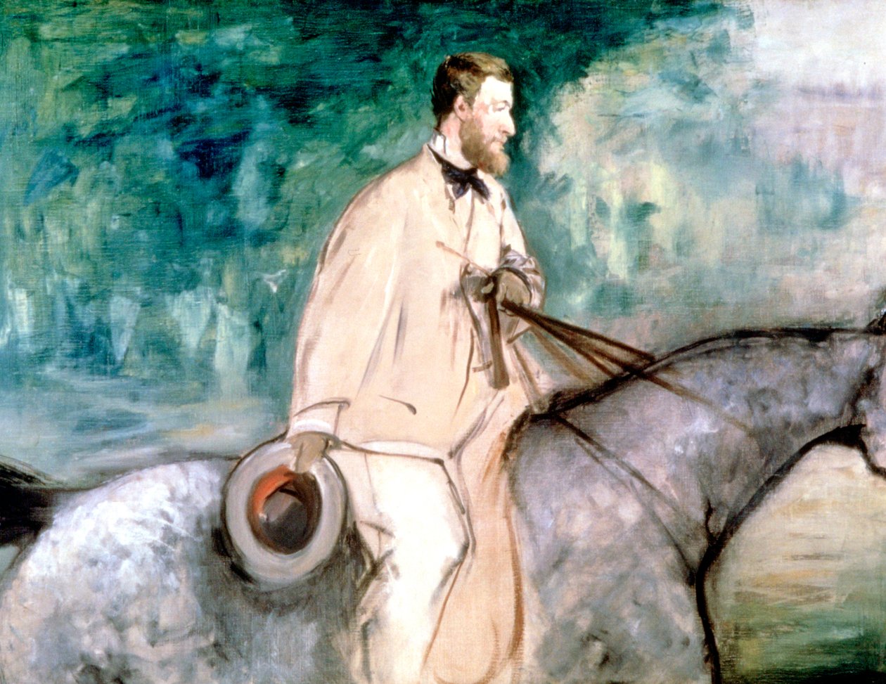 Guillaumin festő lóháton, 1870 alkotó: Édouard Manet