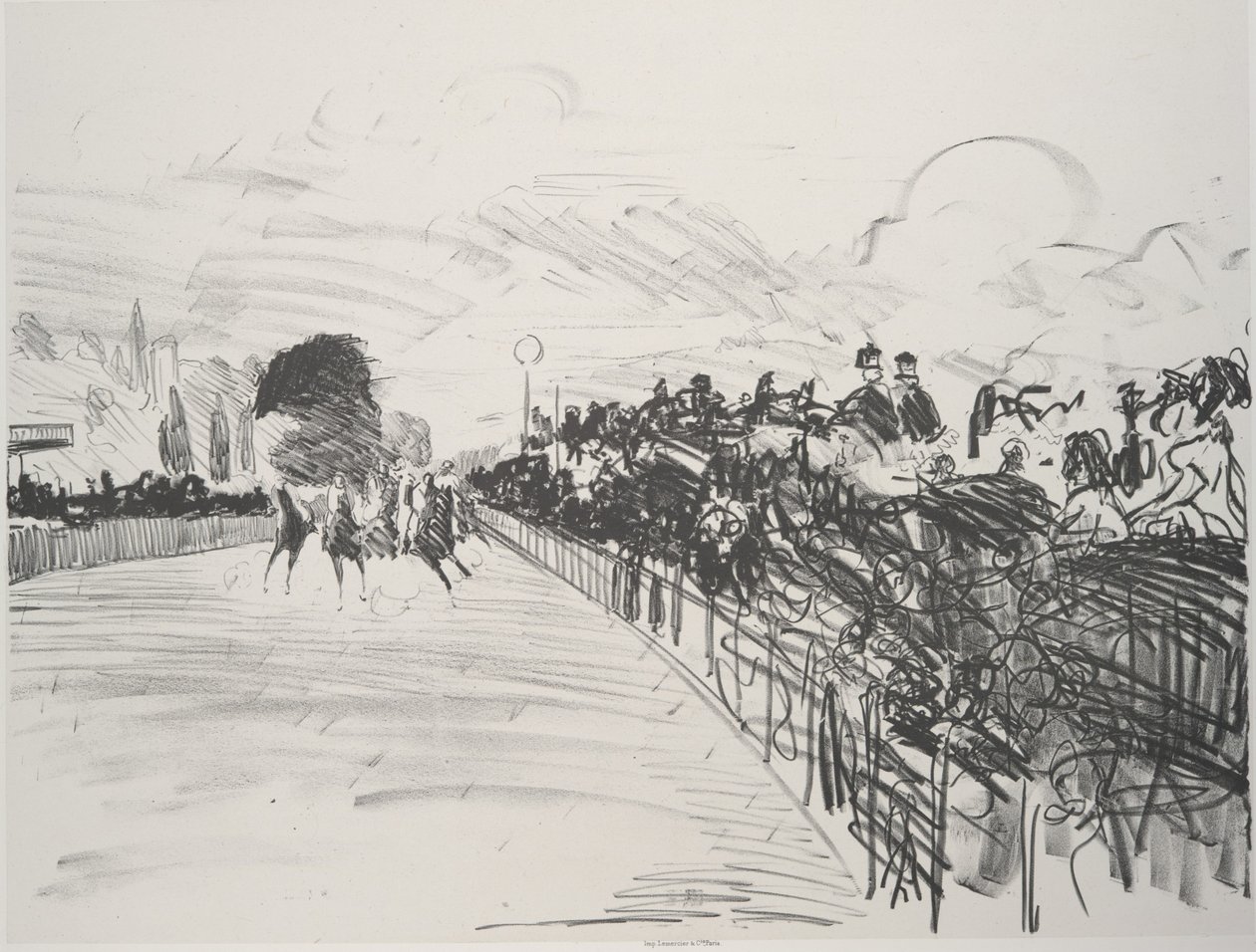 The Races Les Courses, 1865-72, megjelent 1884. alkotó: Édouard Manet