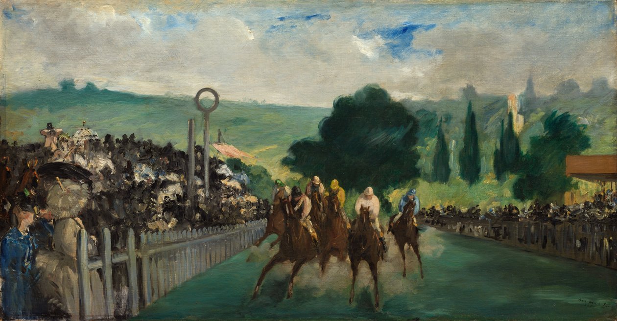 A longchamp-i versenyek alkotó: Édouard Manet