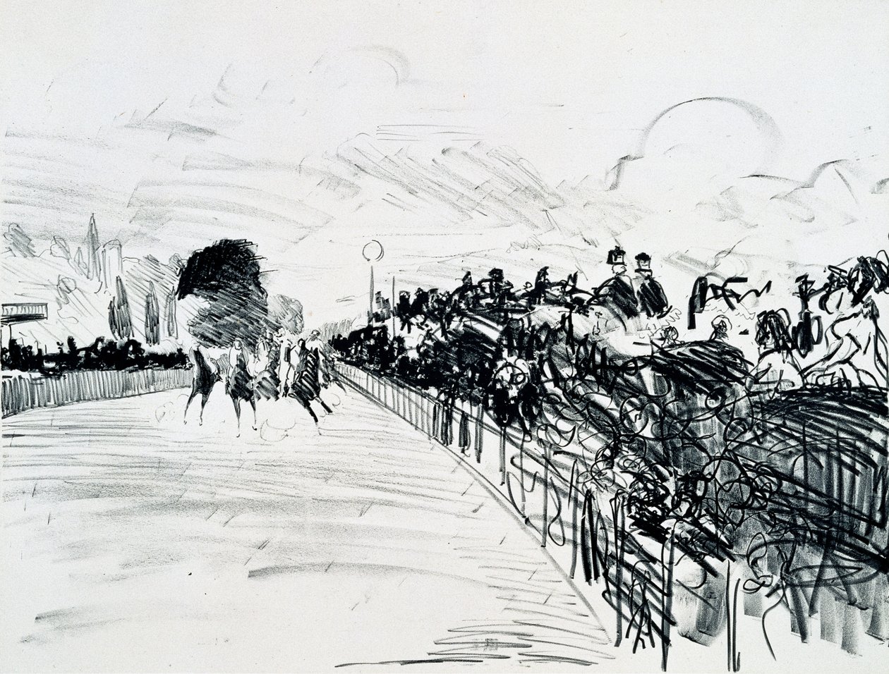 The Races, 1865-72 körül (kréta litho) alkotó: Édouard Manet