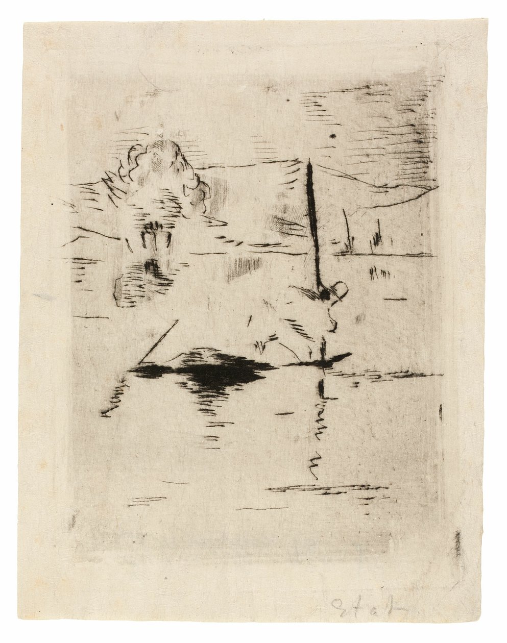 A folyó a síkságon alkotó: Édouard Manet