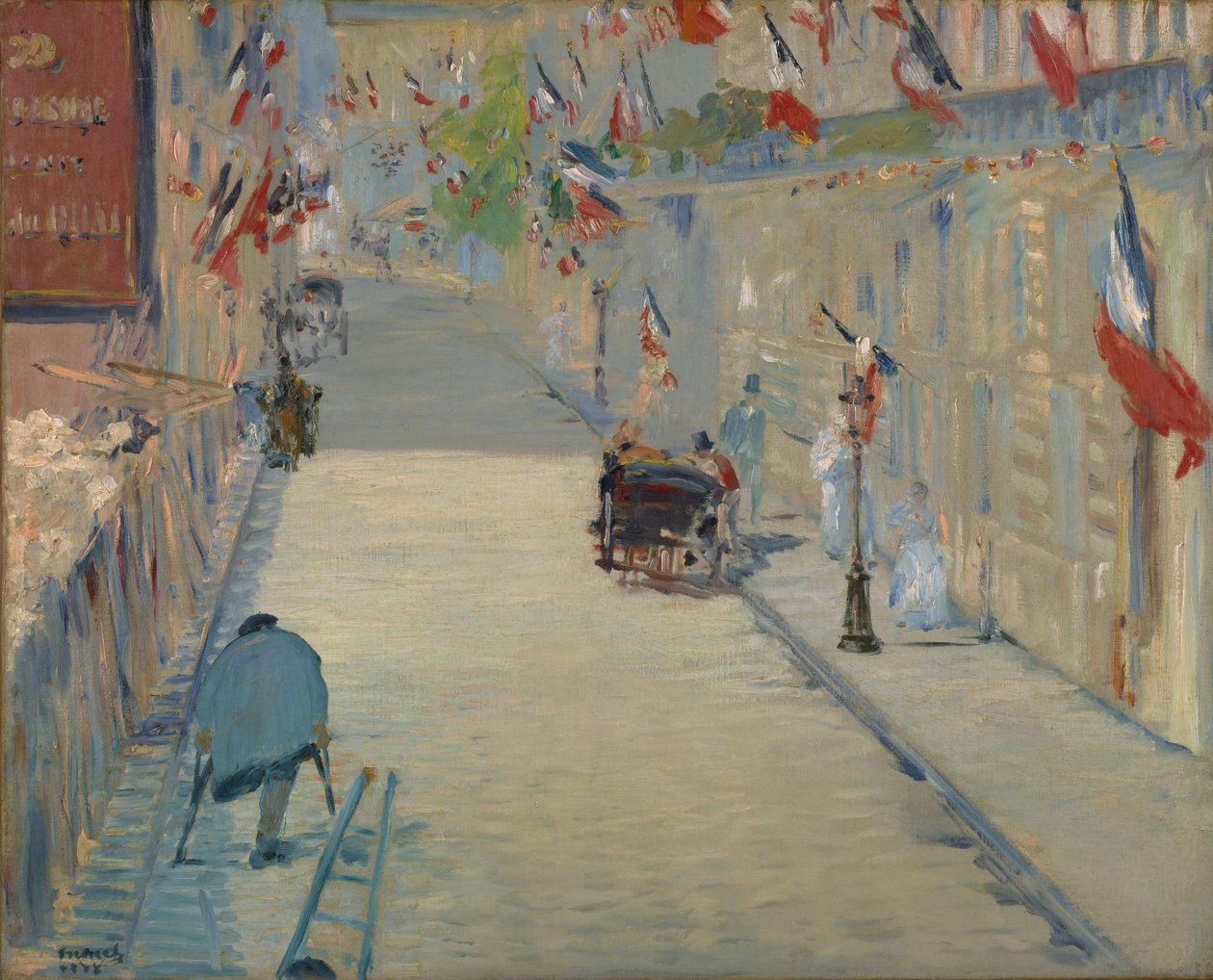 A Rue Mosnier zászlókkal alkotó: Édouard Manet