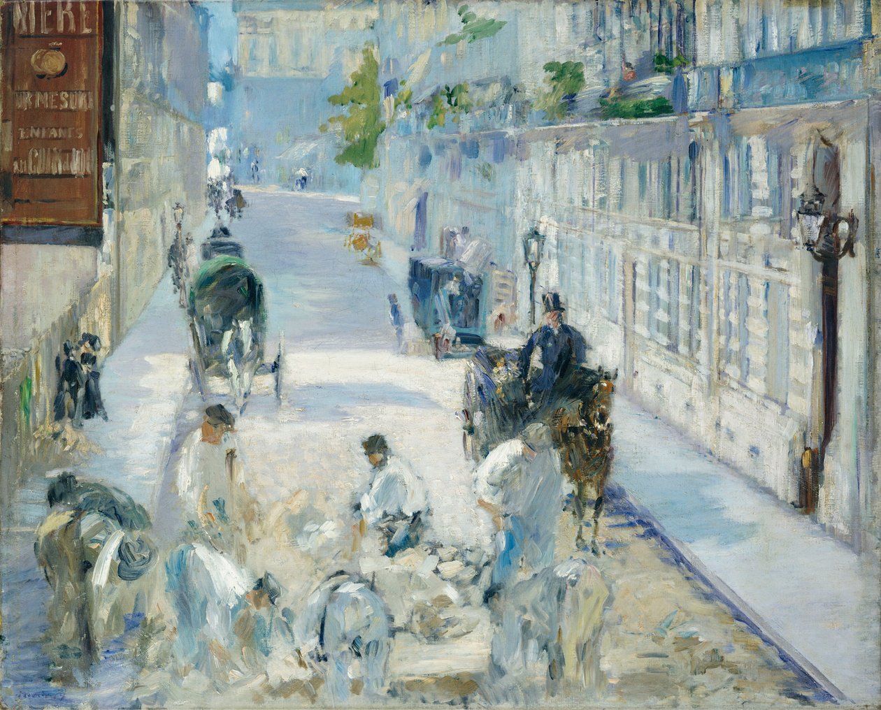 A Rue Mosnier munkásokkal alkotó: Édouard Manet