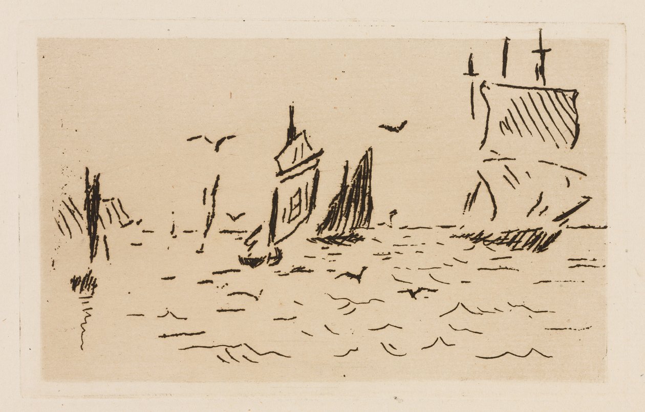 A tenger, 7. lemez a Le Fleuve-ból alkotó: Édouard Manet