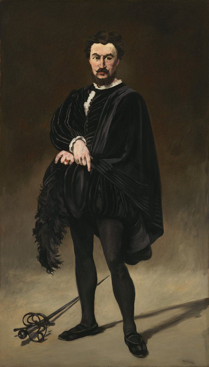 A tragikus színész Rouviere, mint Hamlet, 1866. alkotó: Édouard Manet