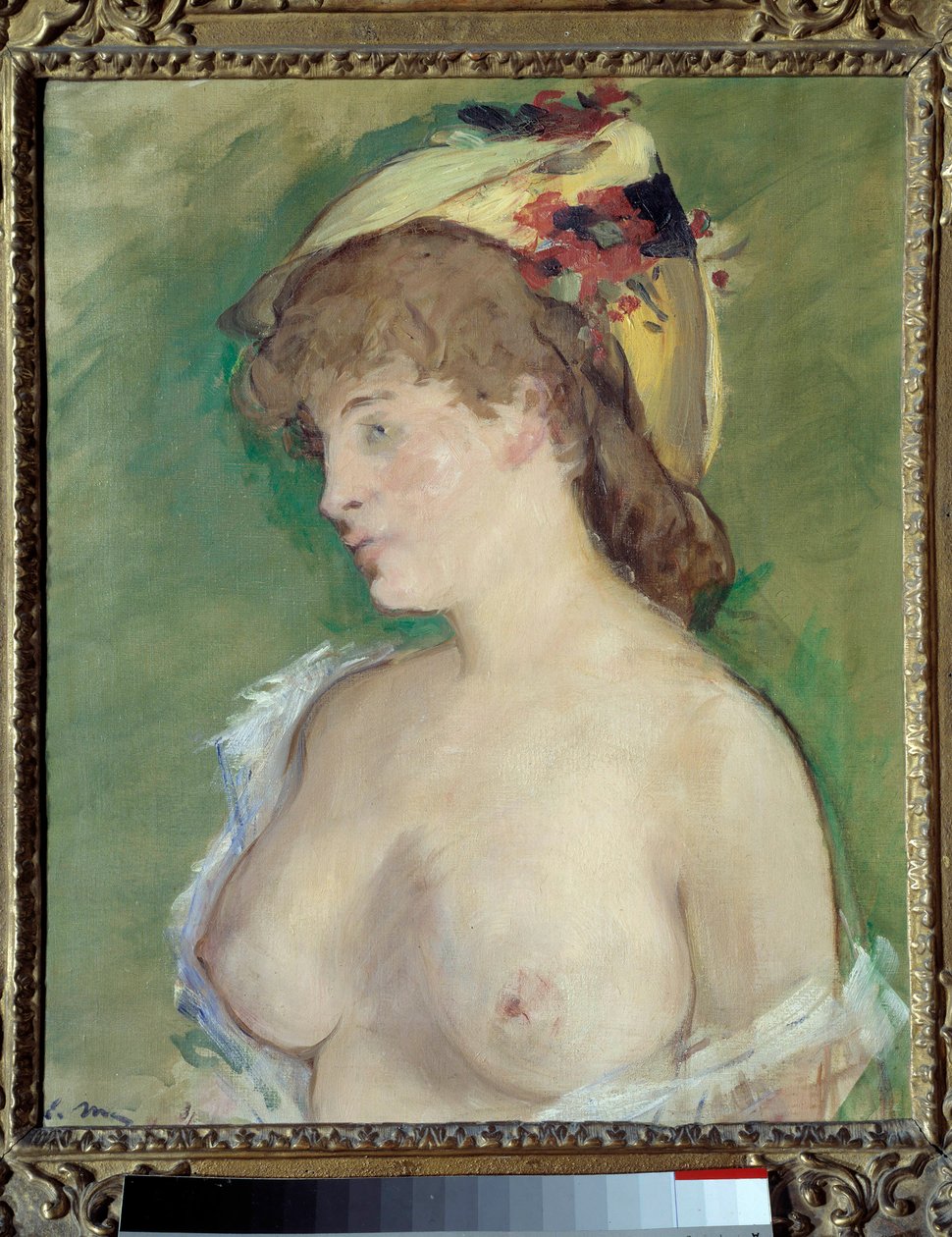 A szőke félmeztelen festményével Edouard Manet (1832-1883) alkotó: Édouard Manet