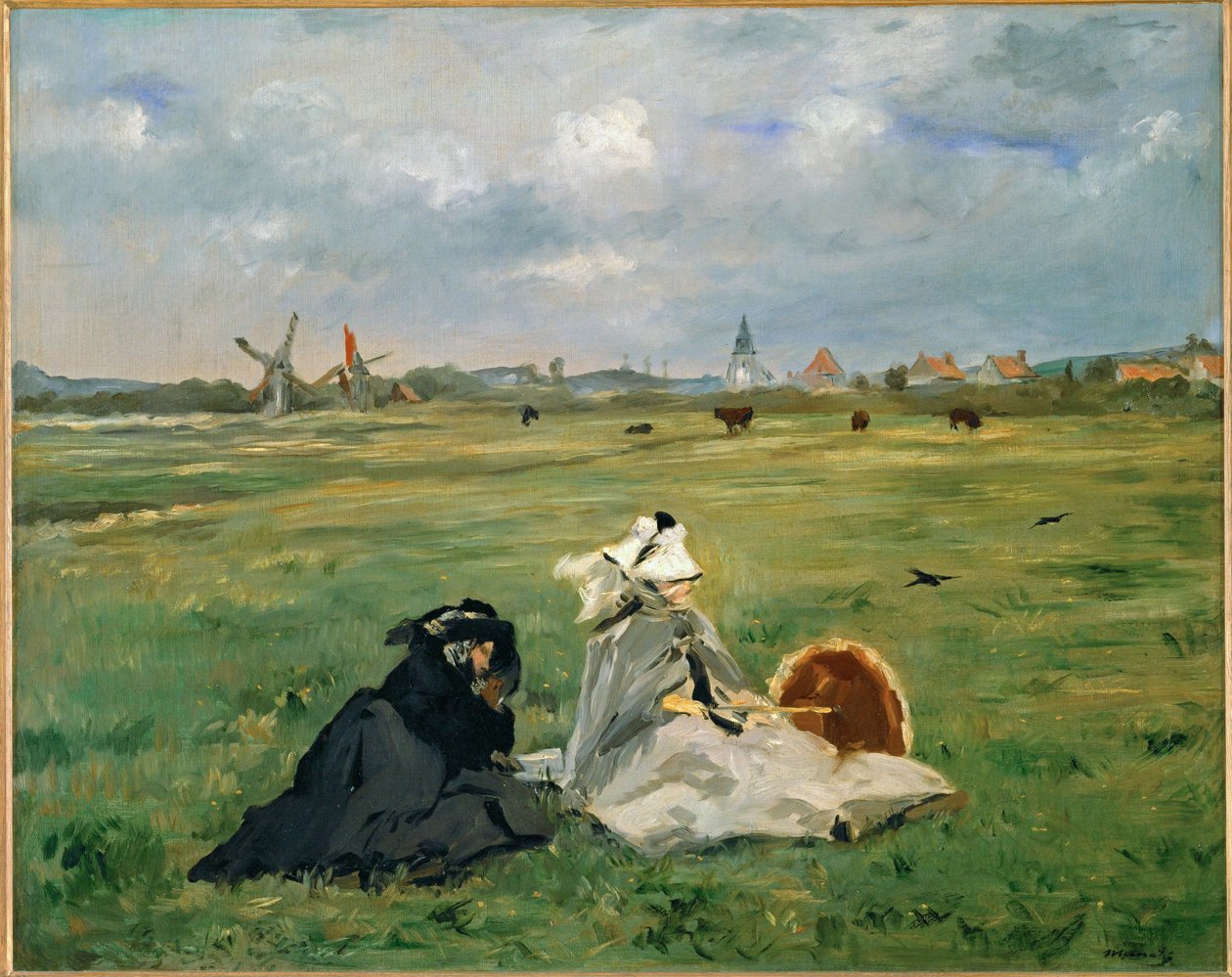 A fecskék A festő anyja és felesége Berck-sur-Merben (olaj, vászon) alkotó: Edouard Manet