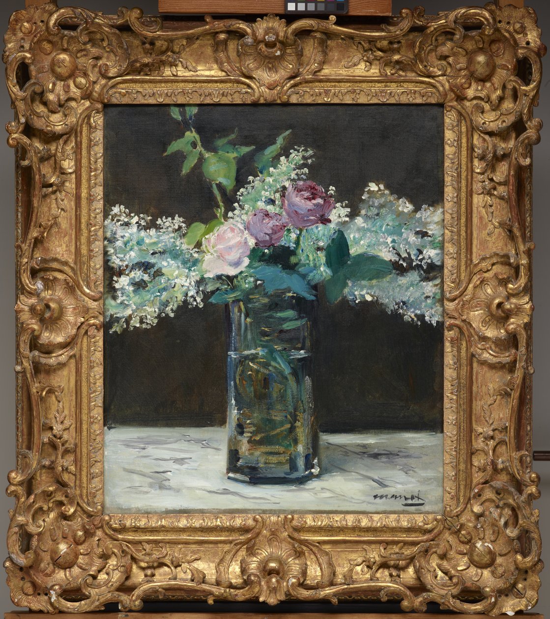Váza fehér orgonával és rózsákkal alkotó: Édouard Manet