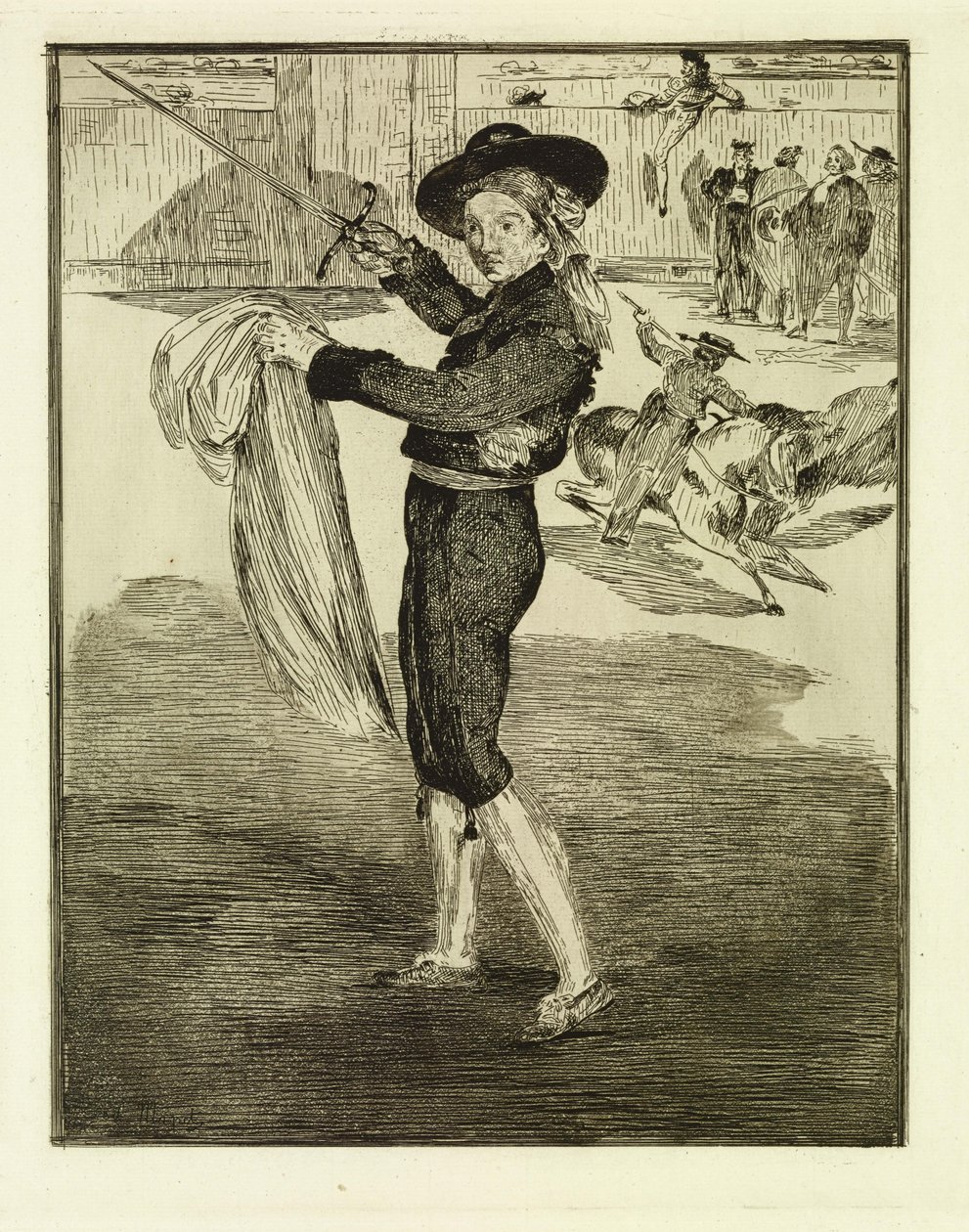 Victorine Meurent egy espada jelmezében alkotó: Édouard Manet