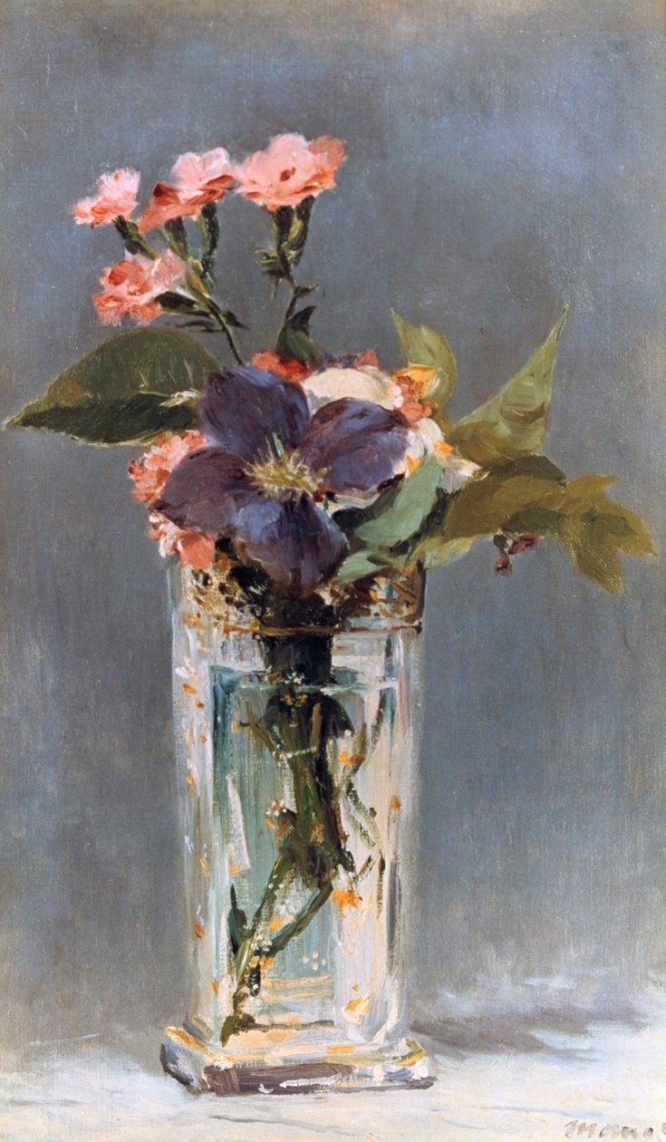 Ibolya és Clematis kristályvázában, 1882 alkotó: Édouard Manet