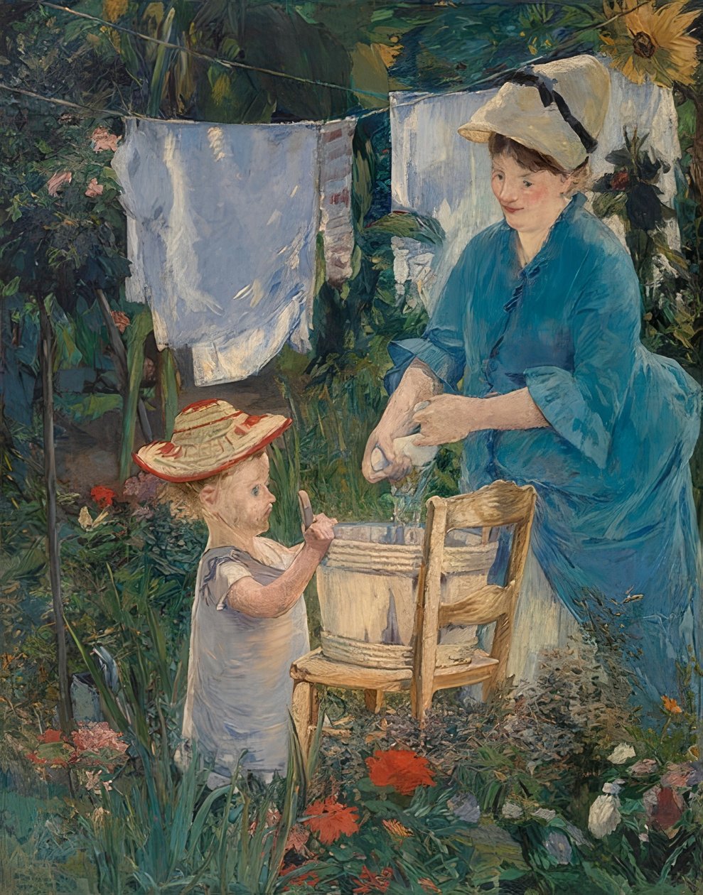 Mosoda (Le Linge). 1875 alkotó: Édouard Manet
