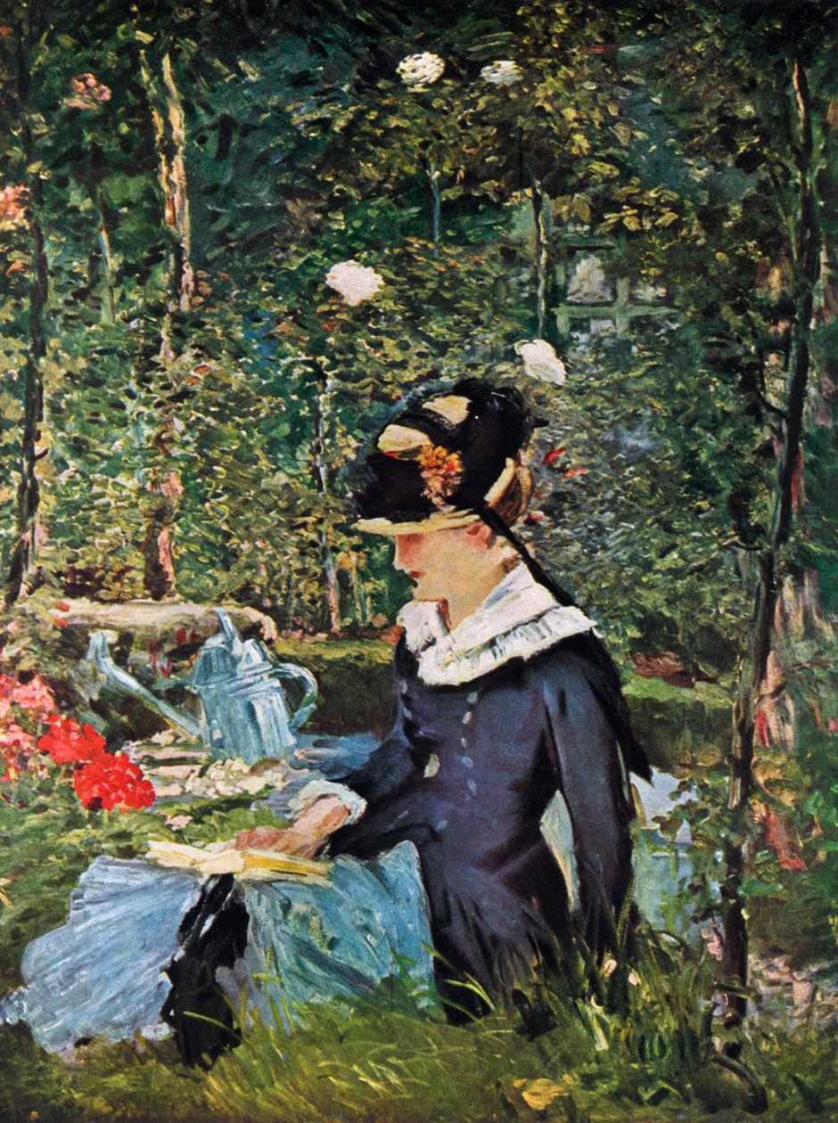 Fiatal lány a bellevue-i kert küszöbén, 1880. alkotó: Édouard Manet
