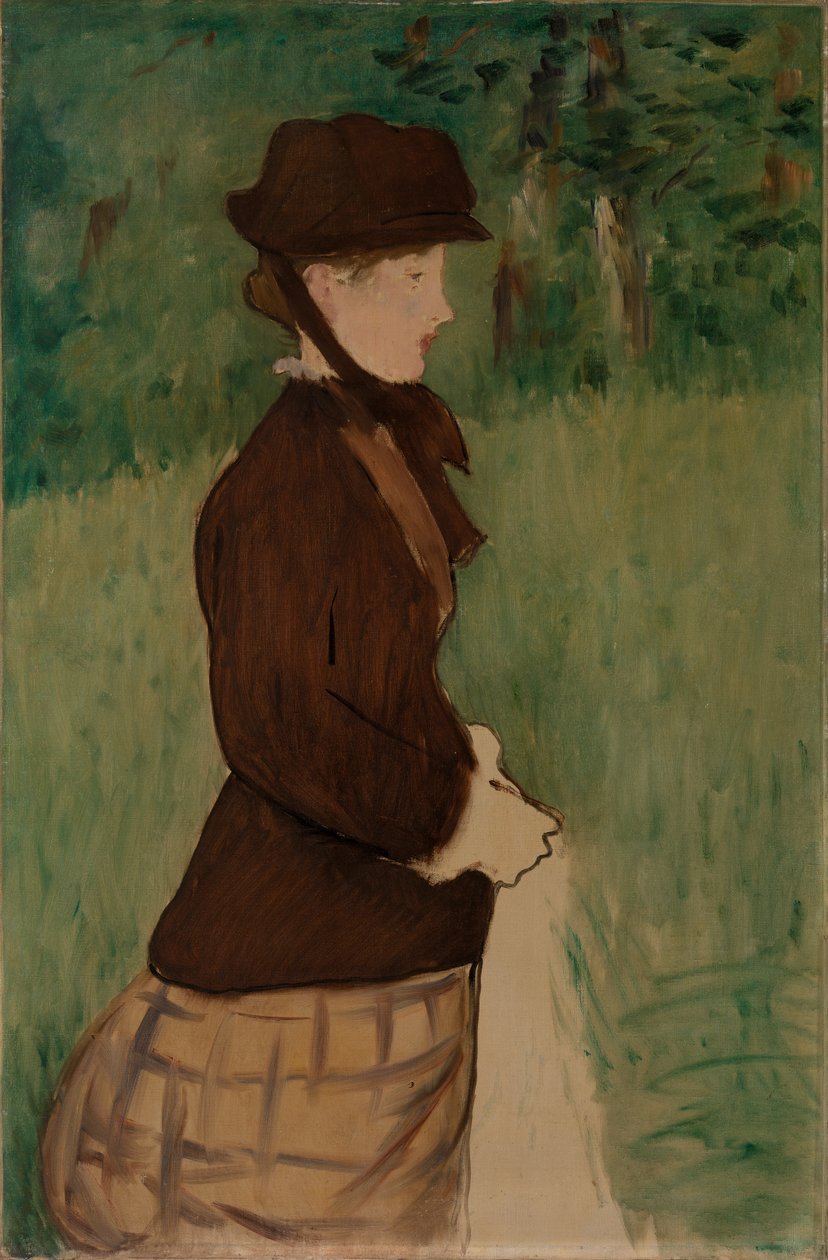 Fiatal nő a kertben alkotó: Édouard Manet