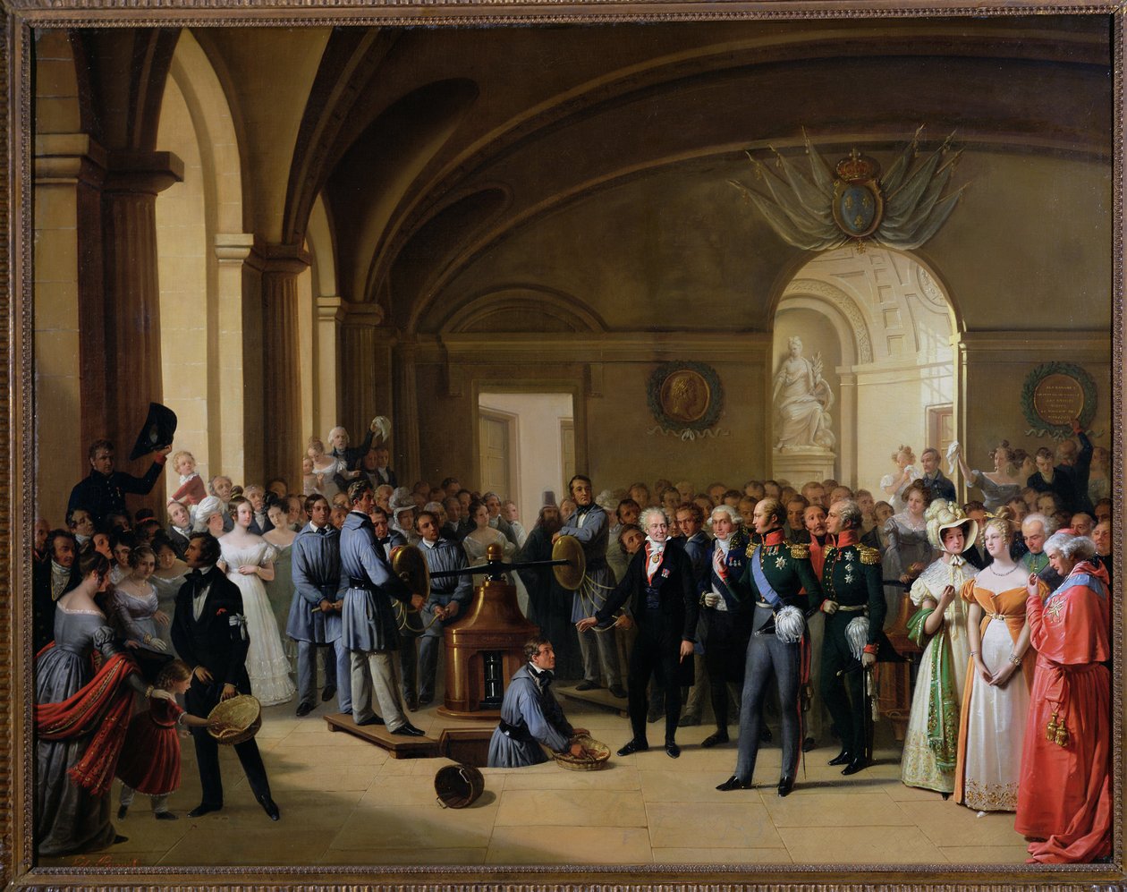 I. Sándor cár (1777-1825) meglátogatta a Paris Hotel de La Monnaie-t 1814. május 25-én alkotó: Edouard Pingret