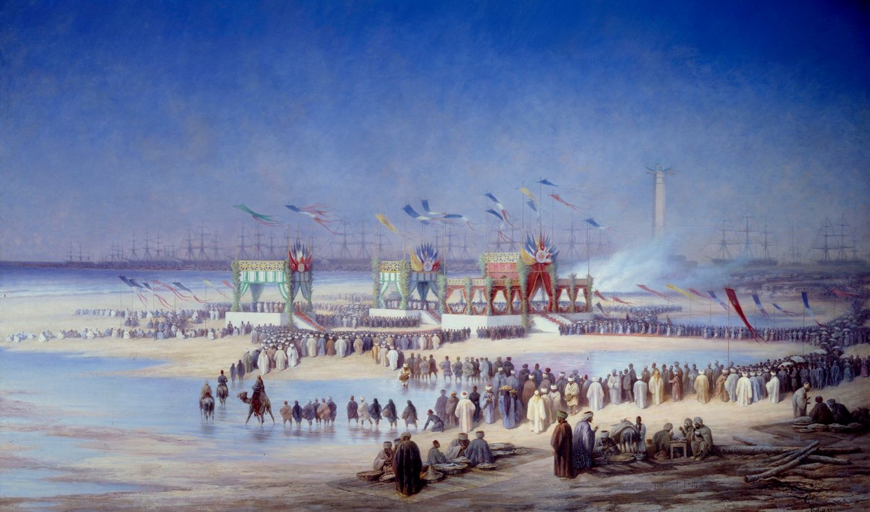 A Szuezi-csatorna felavatási ünnepsége Port Saidban (Port-Said) november 17. alkotó: Edouard Riou