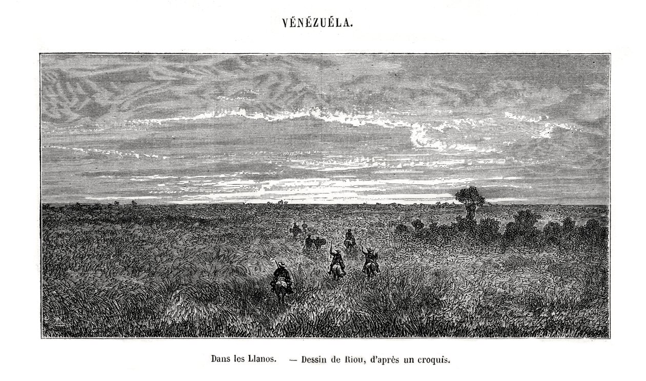 Los Llanos, Venezuela, 19. század alkotó: Edouard Riou