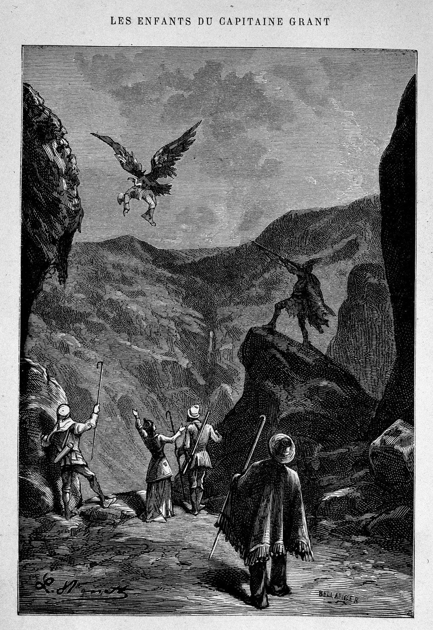 Ó, nézd... a... a... a... Robert! Jules Verne „Grant kapitány gyermekei”-ben alkotó: Edouard Riou