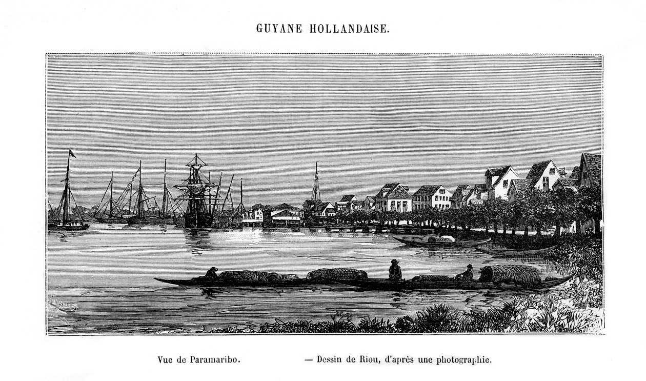 Paramaribo, Suriname Köztársaság, 19. század alkotó: Edouard Riou