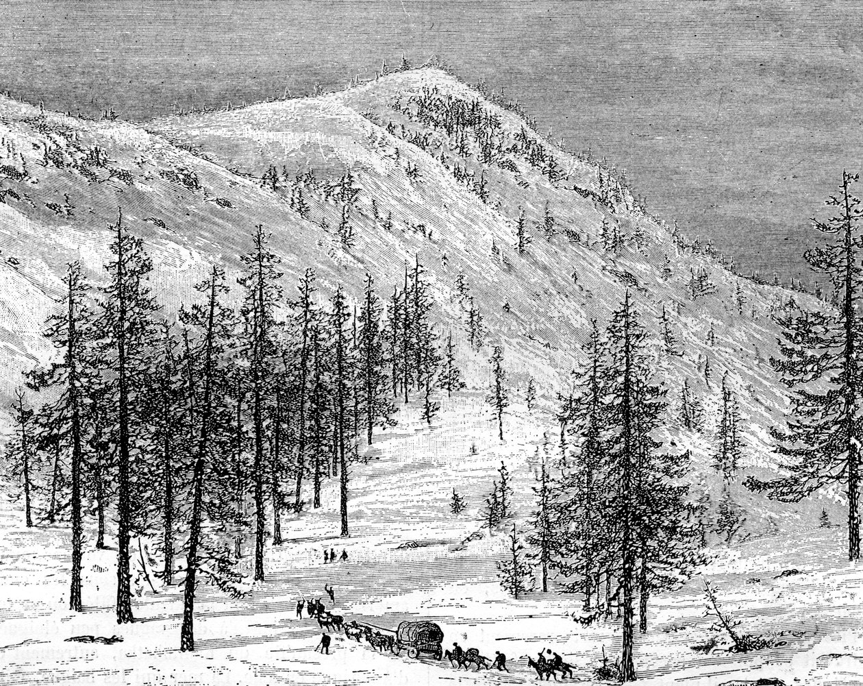 A Sierra Nevada-hegység, USA, 19. század. alkotó: Edouard Riou