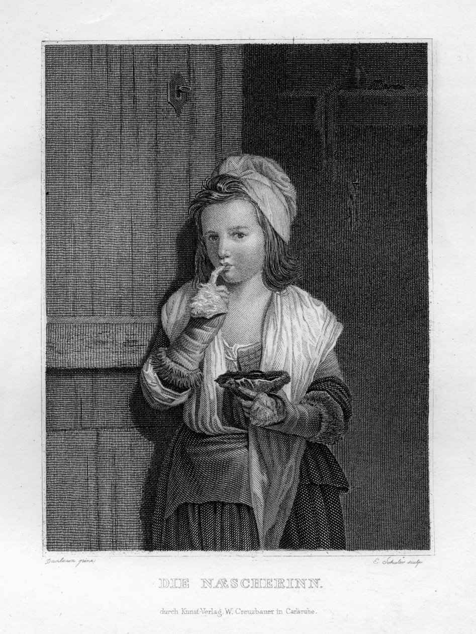 Lány eszik, c1833 alkotó: Edouard Schuler