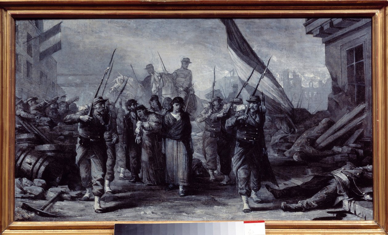 Párizs ostroma: "" A kommunárok letartóztatása"" Edouard Toulouze (1848-1907) festménye 1871 Párizs, Musee Carnavalet alkotó: Edouard Toudouze