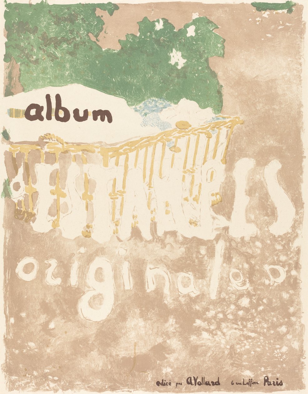 Egy baba egy kosárban, kültéri borító az eredeti nyomatok albumához, c. 1899. alkotó: Edouard Vuillard