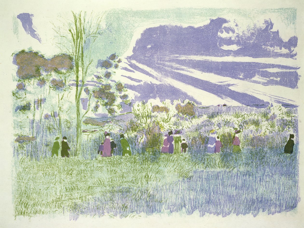 Az Across the Fields, 189899 alkotó: Edouard Vuillard
