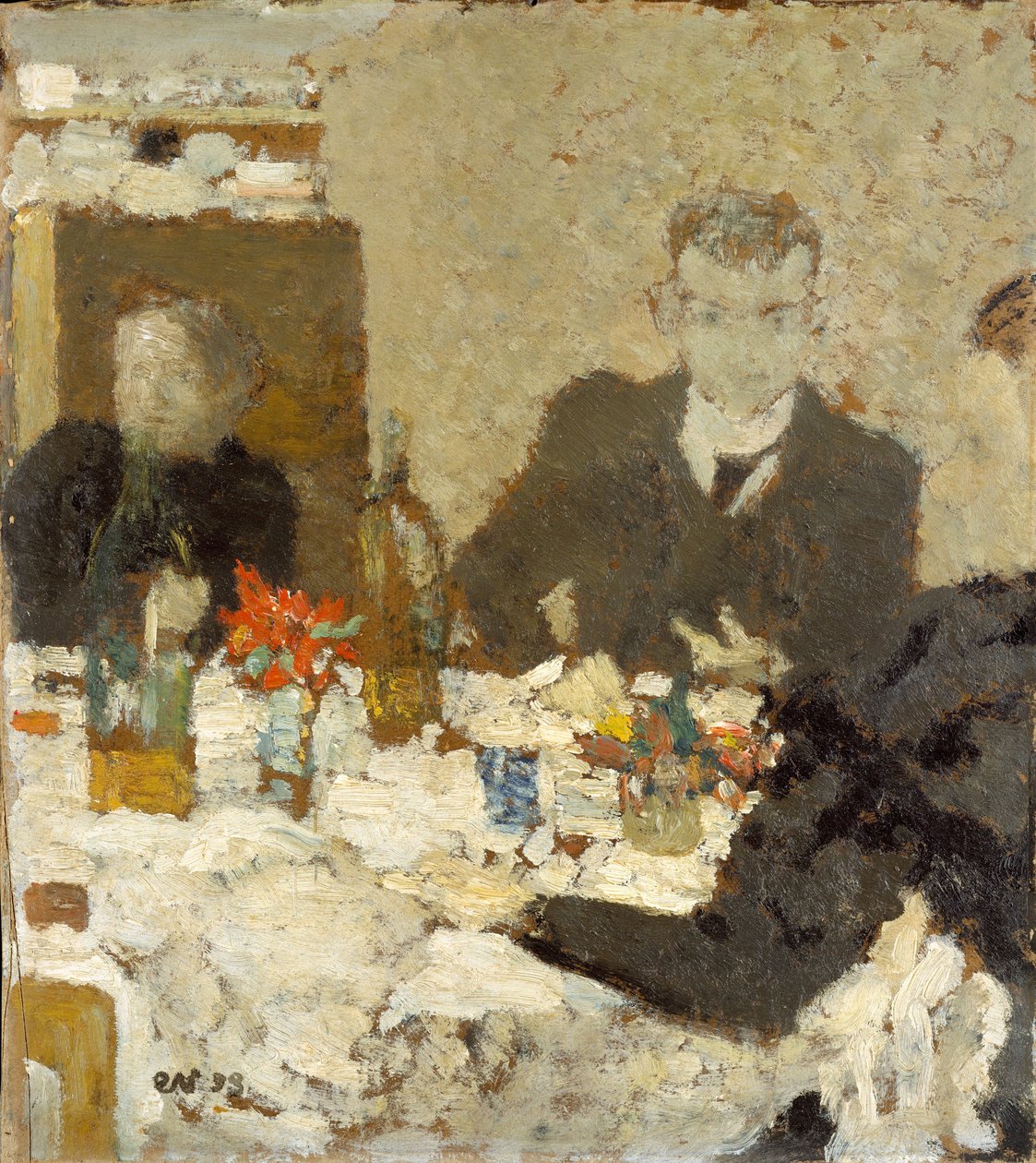 Asztalnál, 1893 (olaj, karton) alkotó: Edouard Vuillard