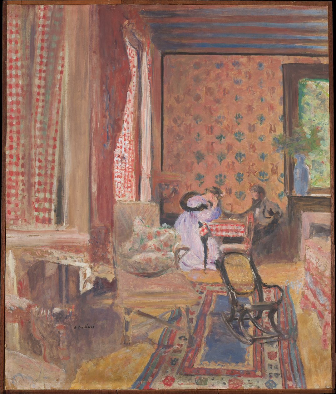 Beim Brettspiel alkotó: Edouard Vuillard
