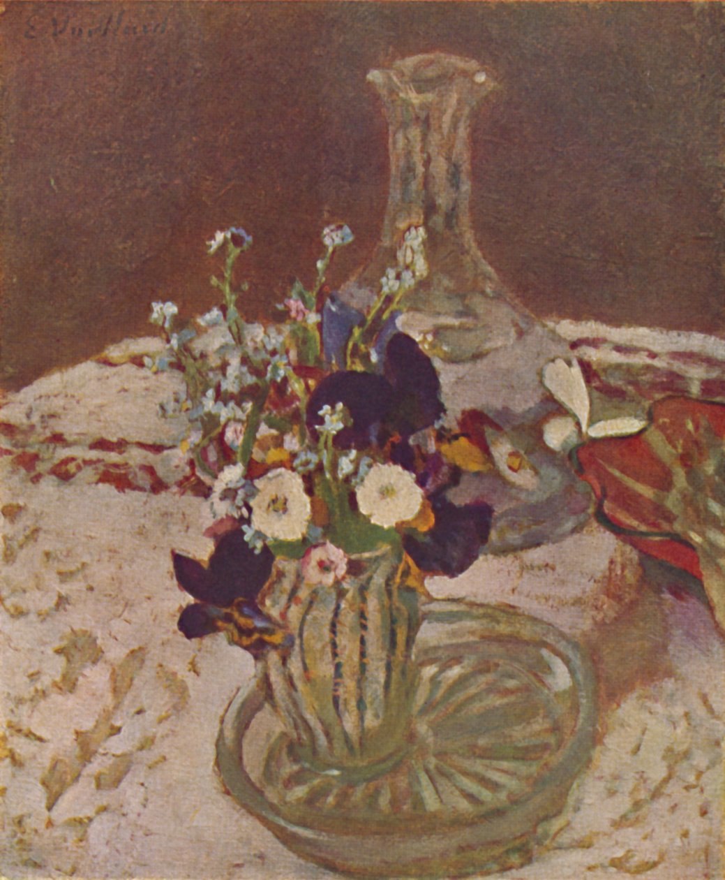 Csokor árvácska, nefelejcs és százszorszép 1900 körül, 1900 c1946 alkotó: Edouard Vuillard