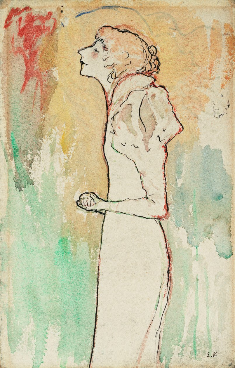 Énekes, 1891-92 körül alkotó: Edouard Vuillard