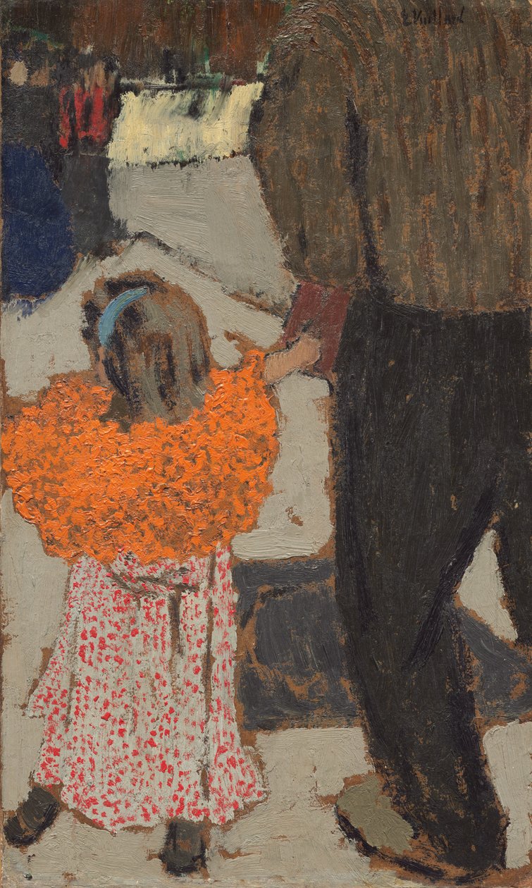 Piros sálat viselő gyermek alkotó: Edouard Vuillard