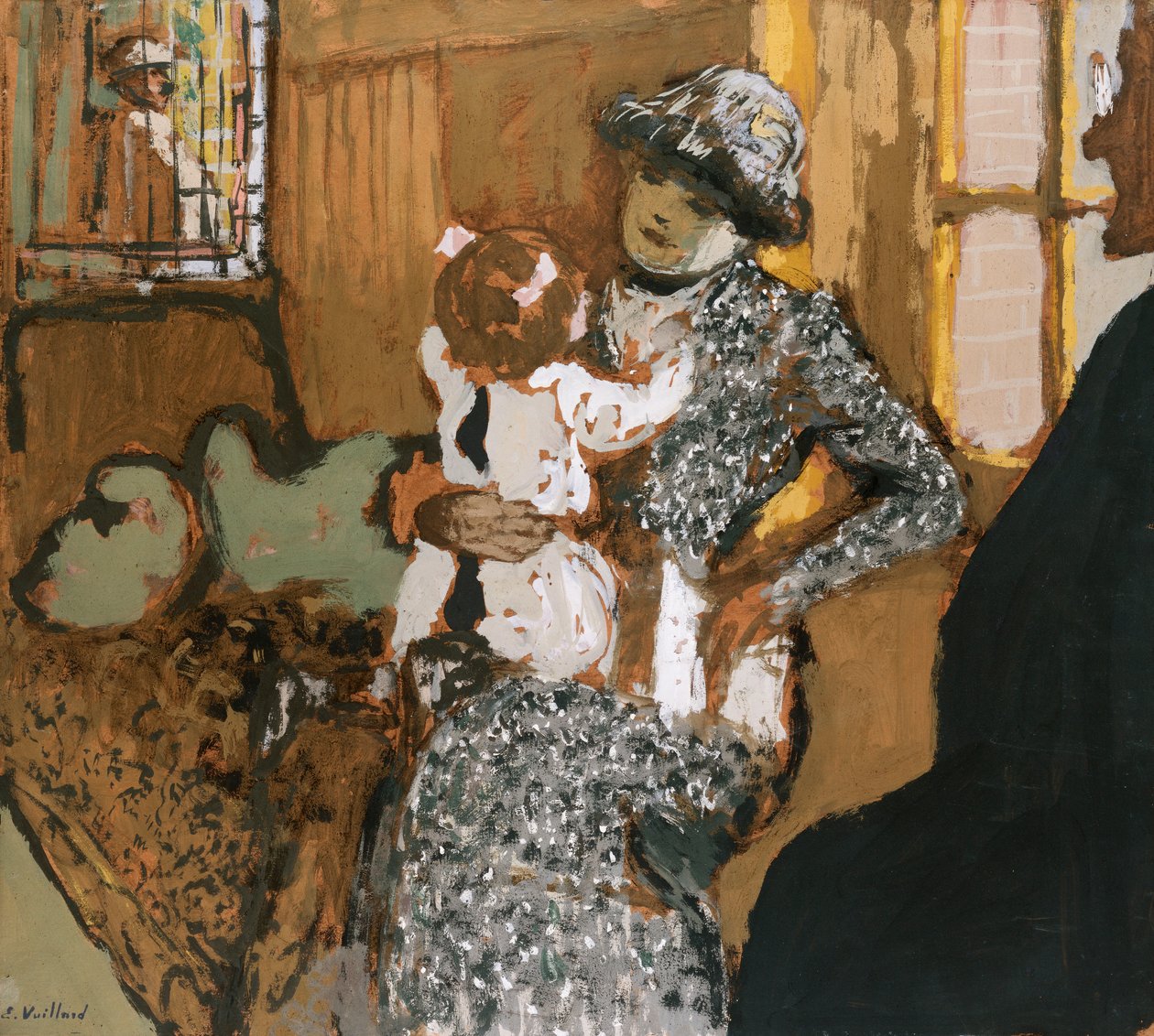 Gyermek fehér kötényben, 1909 körül alkotó: Edouard Vuillard
