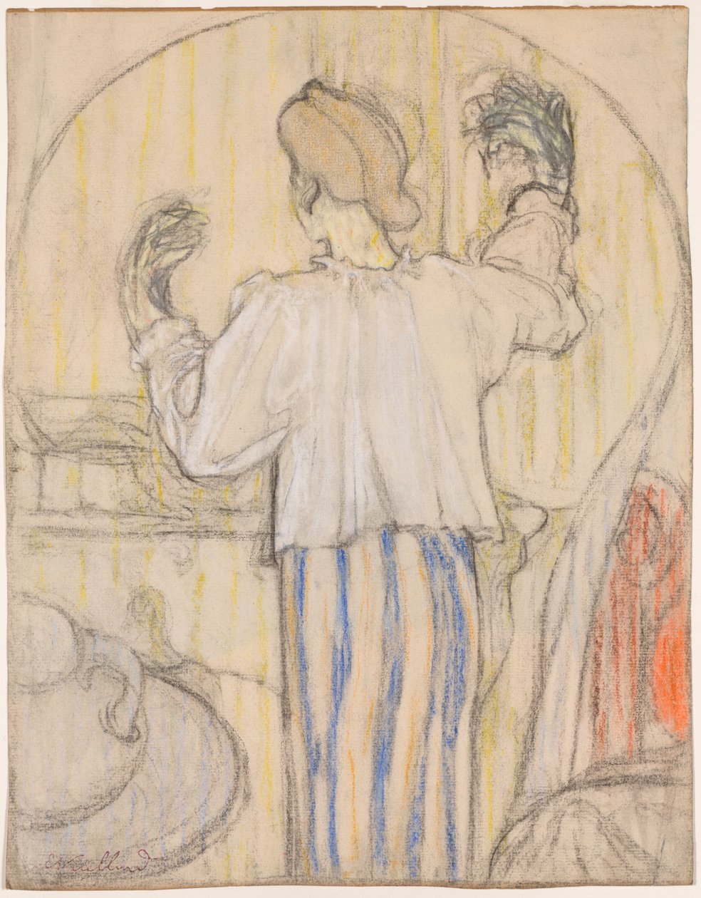 A tükör előtt (elöl) alkotó: Edouard Vuillard