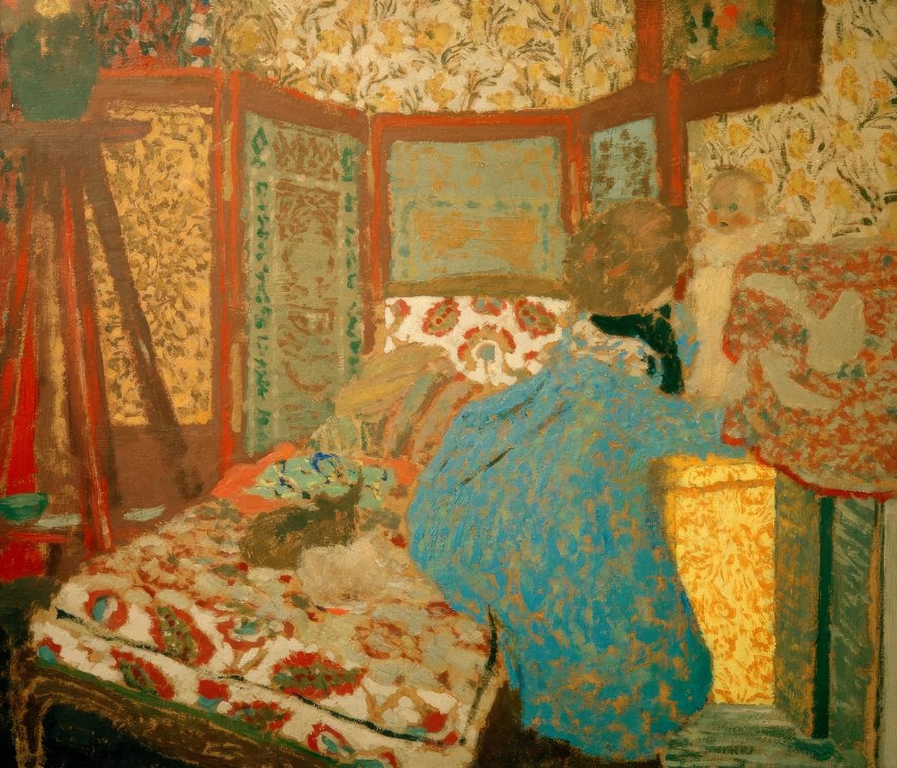 A kék hölgy gyerekkel alkotó: Edouard Vuillard