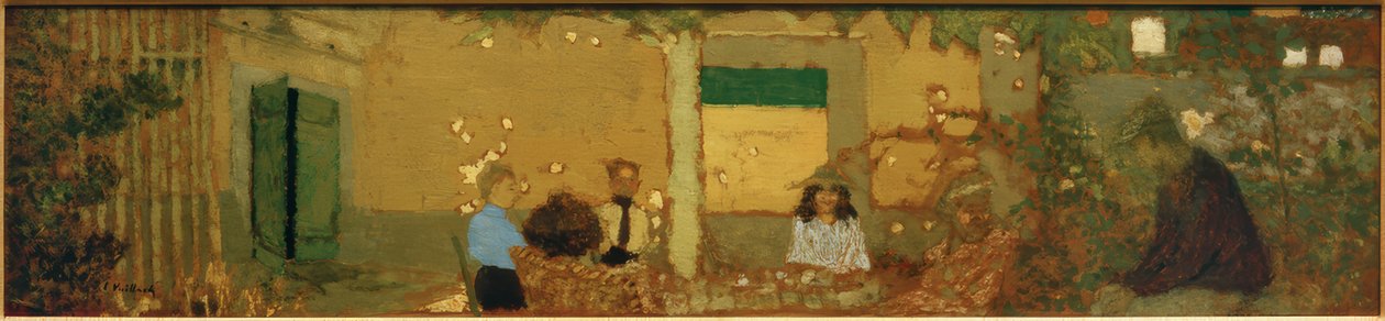 Család a kertben alkotó: Edouard Vuillard
