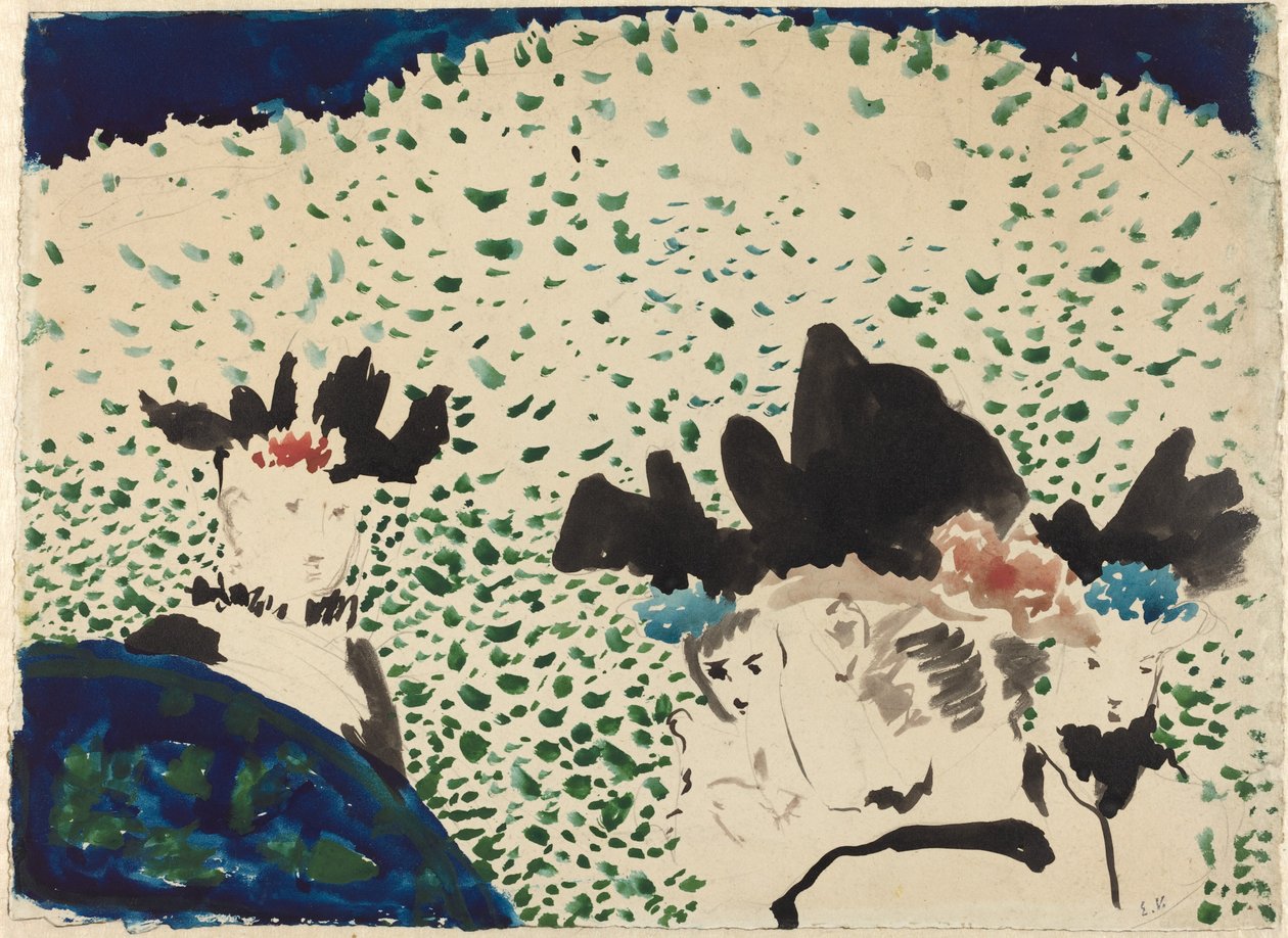 Négy hölgy díszes sapkával alkotó: Edouard Vuillard