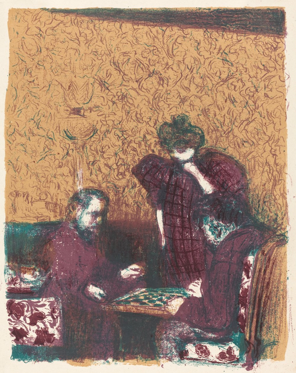 Dámajáték (La partie de ladies) alkotó: Edouard Vuillard